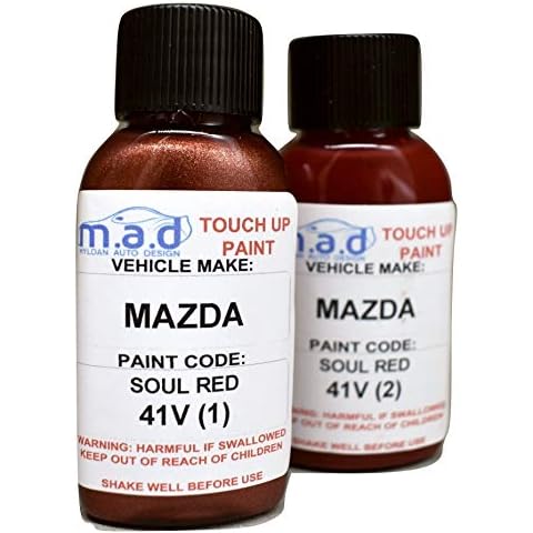 TOUCH UP PAINT FOR MAZDA SOUL RED 41V KIT BOTTLE BRUSH REPAIR PAINT SCRATCH MX5 MK1 Cover