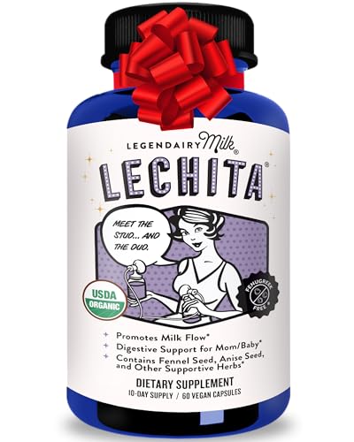 Image of Legendairy Milk Lechita, Supports Milk Flow, Organic Fenugreek Free Breastfeeding Supplement, Organic Fennel & Anise, Made in USA, 180 Vegan Capsules