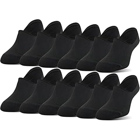 Peds Women's Lightweight Mid Cut No Show Socks, 12-Pairs, Black, Shoe Size: 5-10 Cover
