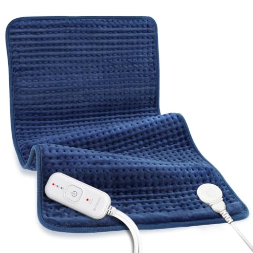 Comfytemp Extra Large Heating Pad for Back & Period, 33''x 17'' King Size FSA Eligible Pack, Birthday Gifts for Women Men Mom Dad, HSA Electric XL Heat Wrap for Body/Shoulder/Neck/Knee, Washable, Blue