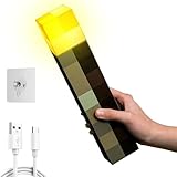 HLMNAKE 28cm LED Fackel Wall Lampe, Goldgelb Farben & USB wiederaufladbar für Nachttischlampe, Kinderzimmer Wohnzimmer Arbeitszimmer