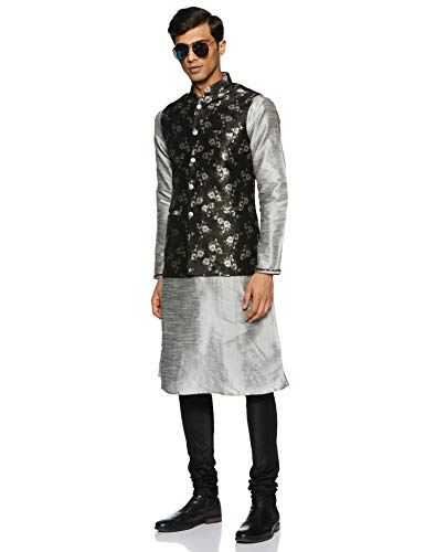 Image of Sanwara Men's Achkan Kurta Pyjama with Waist Coat S0319 031