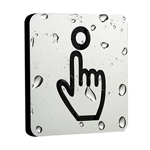 Señal de timbre, por favor, toque el letrero de timbre de anillo adhesivo de la puerta del timbre de la puerta acrílico de la puerta de la casa del jardín de la placa del jardín Aviso de timbre