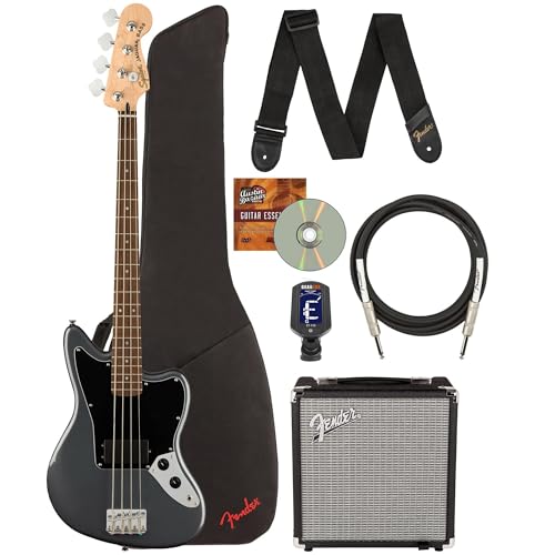 Fender Squier Affinity Jaguar Bass H - �`���R�[���t���X�g���^���b�N�o���h���A�����u��15�A���v�A�C���X�g�D�������g�P�[�u���A�M�O�o�b�O�A�`���[�i�[�A�X�g���b�v�A�I�[�X�e�B���o�U�[���C���X�g���N�V����DVD�t��