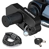 TOKCKYBL Motorcycle Lock, Heavy Duty Anti Theft Helmet, Brake and Handlebar Lock, Universal for Motorcycles, ATVs, Dirt Bikes, Mopeds，Scooters, Black