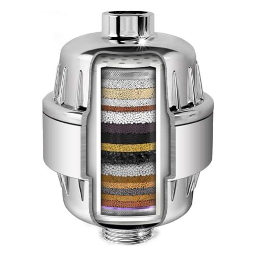 Image of 20 Stage Shower Head Filter for Bathroom Hard Water Softner SF-20 Pro | Water Softener | Hard Water Filter Tap, Reduces hair fall, Protects Skin | Remove Chlorine and Harmful Chemicals (Pack of 1)