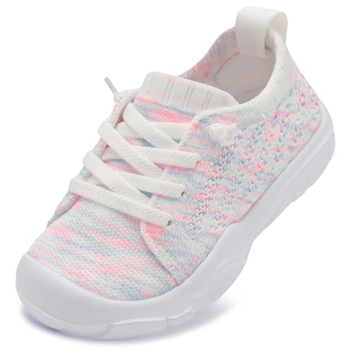 JIASUQI Toddler Shoes Wide Girls Sneakers Slip on Walking Shoes for Toddler Colorful Size 6