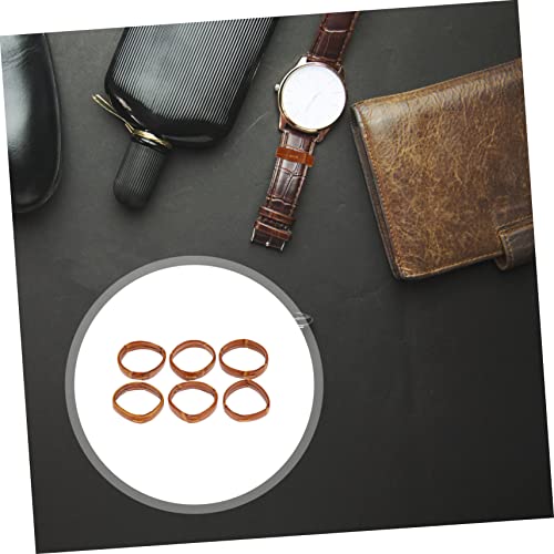 Anillo decorativo para correa de reloj de piel auténtica, lazos de cuero genuino premium jojofuny 3