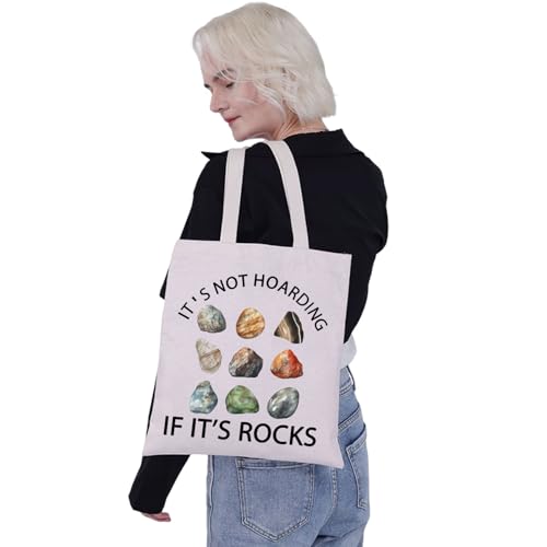 G2TUP Rockhounding Gifts Rock Collector Shoulder Bag Geologist Tote Bag It's Not Hoarding If It’s Rocks Lover Gift3