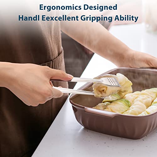 Tcoin 8 Pack 7 Inch Serving Tongs, Kitchen Tongs, Buffet Tongs, Stainless Steel Food Tong Serving Tong