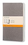Peso del papel: 70 gsm Moleskine Cahier - Set de 3 cuadernos a rayas, grandes, color gris claro cálido