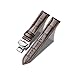 Price comparison product image Tristraps Genuine Leather Watch Strap with Butterfly Deployment Clasp 12mm 14mm 16mm 18mm 19mm 20mm 21mm 22mm 23mm 24mm Black Brown Replacement Watch Band for Men Women Waterproof Sweatproof