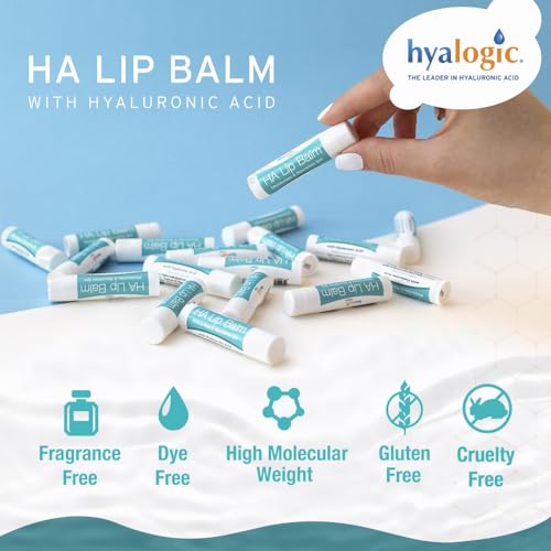 Hyalogic HA Lip Balm - Hyaluronic Acid & Organic, Natural Coconut Oil - Soothes Dry, Chapped Lips - Plumping, Moisturizing & Nourishing - Unflavored - Fragrance & Dye Free - 4.25g - 4 Sticks - Thumbnail 6