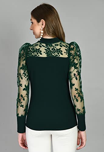 Image of IUGA Women Regular Sleeve High Neck Solid Top
