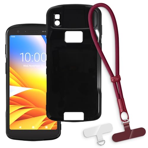 OAGELIM 2-in-1�ی�P�[�X�ƃ��X�g�X�g���b�v Zebra HC20 �Ƃ̌݊������� ���O���\�ȃ��j���[�h�t���d�b�J�o�[�A����~�ߕ����h�~�O���b�v�n���h�� (�u���b�N + ���b�h)