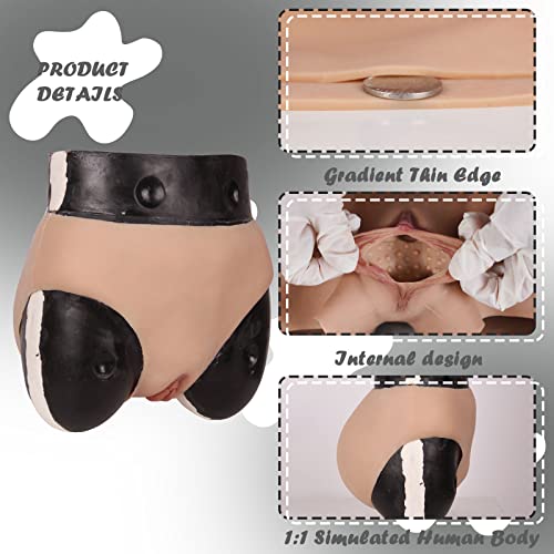 Calcinhas de silicone realistas sexy falsas cuecas triangulares escondendo gaff dedo do pé de camelo