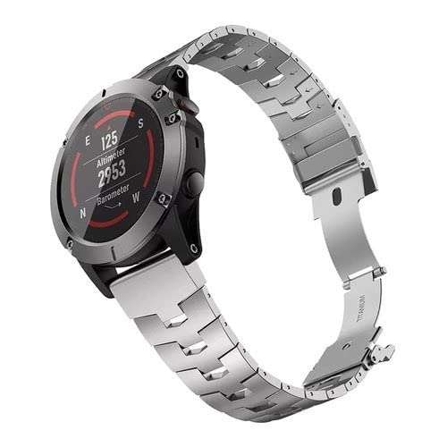 Bracelet 26mm en titane à fixation Quick Fit pour Garmin Fenix
