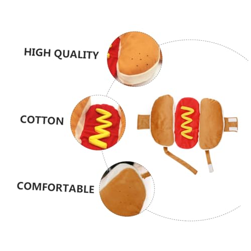 Disfraz divertido Hot Dog para perros y gatos miniatura 4