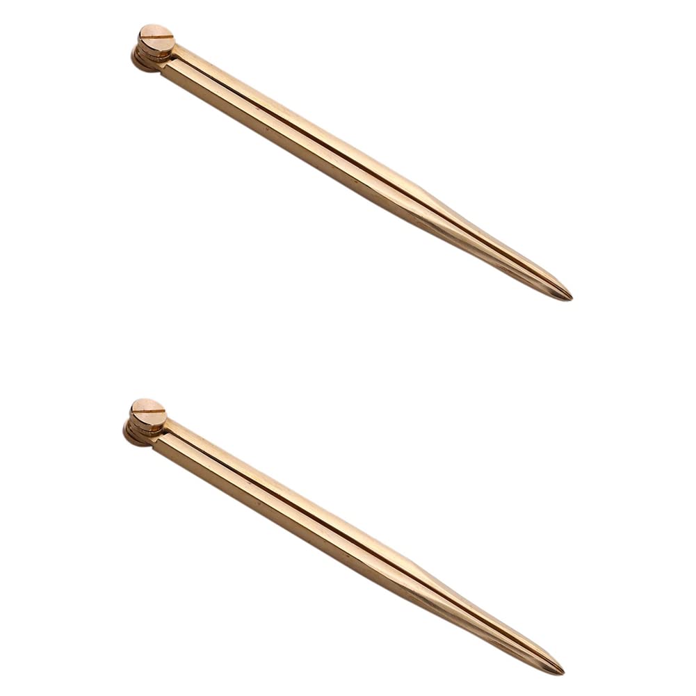 Jnchdghwa Golden 2Pcs 168Mm Nautical Chart Straight Divider Solid Brass Marine Dividing Tool No Rust For Architects Marine Navigation
