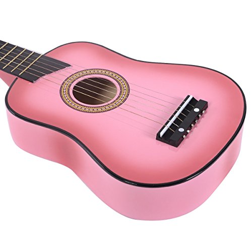 Pink Guitar For Kids 25" Acoustic Beginners W/Accessories #TOP3