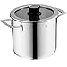 WMF VarioCuisine - Pentola per verdure, 20 cm, coperchio in vetro Silence, con termometro, grande 5,3 l, in acciaio INOX Cromargan lucidato a induzione, bordo in silicone