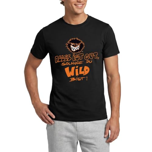 Spreadshirt Die Wilden Kerle Spruch Motto mit Logo Männer T-Shirt S Schwarz
