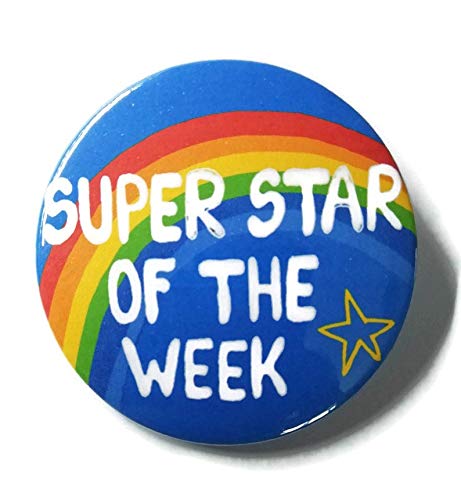 Super Star of the Week badge Motivation pin