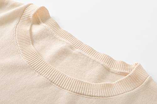 Image of SANGTREE Short Sleeve Sweater for Women Crewneck Summer Knit Tops | Summer Knit Pullover Tops.Perfect for Daily,Work,Home,Holiday,Travel,Shopping Etc.