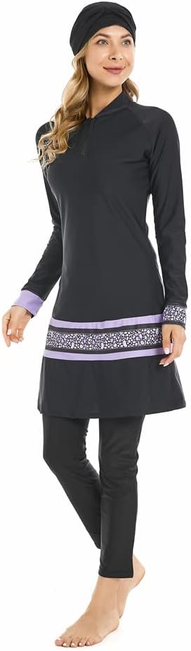 Muslim Swimsuits for Women Long Sleeve Modest Swimwear Burkini Islamic Arabic Swimming Costume Hijab