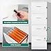DWVO 4-Drawer File Cabinet with Lock, Filing Cabinet for Letter A4-Sized Files, Upgraded, White