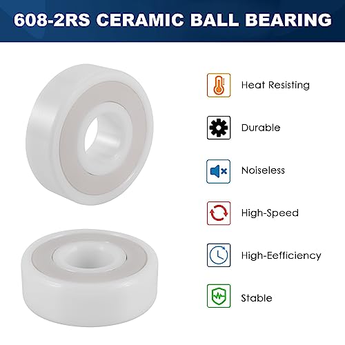 Sknrlko 608- Voll Keramisches Abgedichtetes Lager 8X22X7 Zro2 Lager 18273