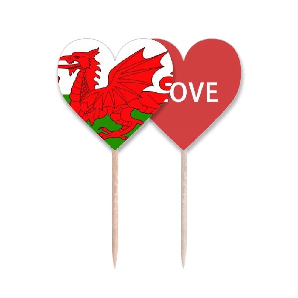 Pic à cupcakes drapeau Pays de Galles et UE pour décoration de gâteaux