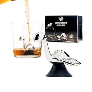 Loch Ness Whisky Chilling Stone – Stainless Steel Reusable Ice Cube | Novelty Bar Accessory for Whisky, Bourbon, Scotch & Cocktail Lovers