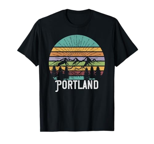 PORTLAND OREGON Vintage Mountain 70s 80s Retro T-Shirt