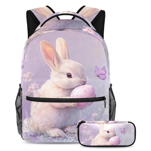 Sac à dos lapin de voyage et école ensemble 2 pièces idéal ados et étudiants