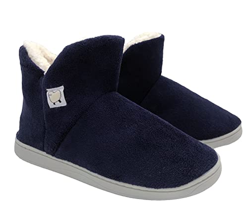 Fuzzy Ankle Booties Slippers For Women Fashion Fleece Boots Memory Foam House Shoes Winter Fluffy Boots