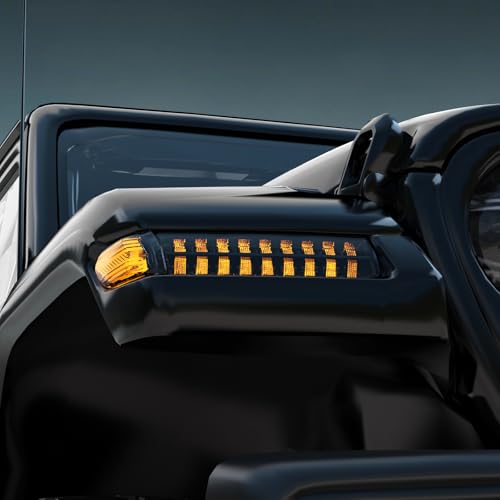 Image of New Upgrade Smoke LED Turn Signal Lights with DRL & Side Marker Lights Replacement for Jeep Wrangler JL Gladiator JT Sahara, Rubicon, Overland, Mojave, High Altitude, Hybrid models with LED DRL 2018+
