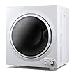 Panda 3.5 Cu.ft Portable Electric Clothes Dryer, 110V Compact Laundry Dryer with Stainless Steel Drum –13 lbs Capacity, Quiet, Energy Efficient, Black & White Design – Model PAN760SF