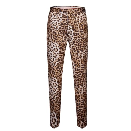 New Personalized Printed Pants for Men's Casual Floral Pants Leopard，XS2
