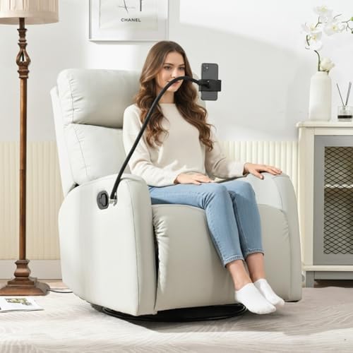 Havora Nursery Swivel Glider Recliner Chair, 360° Rocking & Manual