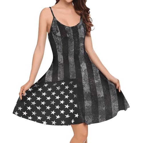 Image of Biyejit Women Casual Loose Dress Strap Long Summer Beach Swing Dress