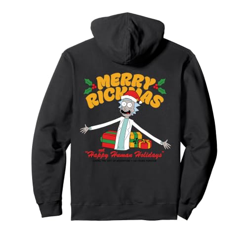 Image of Rick And Morty Xmas Merry Rickmas Christmas Santa Holiday Pullover Hoodie