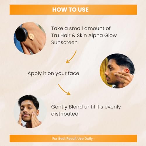 TRU HAIR & SKIN Alpha Glow Instant Brightening SPF 50 | PA+++ | 50ml