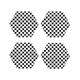 Matériau de qualité supérieure : ces dessous de verre en cuir noir et blanc sont fabriqués à partir de cuir double face de qualité, offrant une texture douce et délicate qui est facile à nettoyer et efficace contre la chaleur