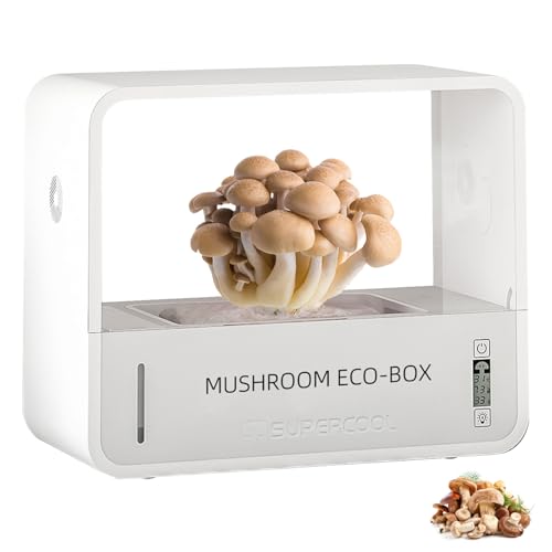 Kit de culture de champignons intelligent, avec affichage en temps réel de la température et de l'humidité, humidificateur automatique, lumière LED 3 couleurs, système de ventilation, indicateur de