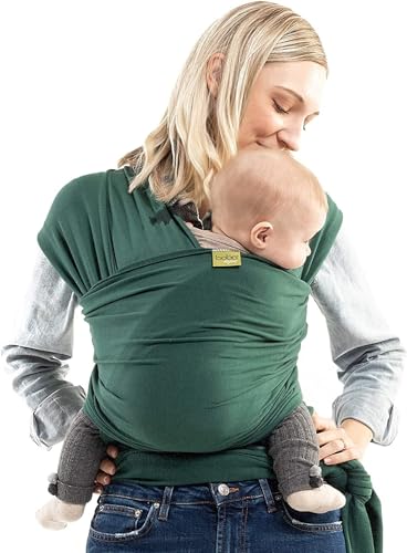 Image of Boba Baby Wrap Carrier – Original Baby Sling Carrier for Newborns (7–35 lbs), Soft, Secure, Hands-Free & Ergonomic, Ideal for Comfortable Bonding, New Parents (Serenity Rainforest)