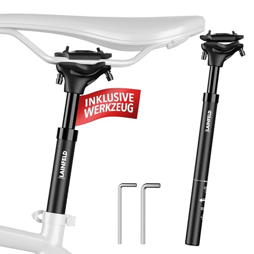 Tige De Selle Allongée 450mm Aluminium - Noire - Universelle Pour VTT Et Vélo Route