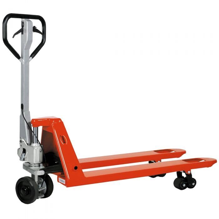 Gabelhubwagen 2500 Kg Gabellänge 1150 mm Gummi/Polyurethan Tandem mit Bremse und Schnellhub