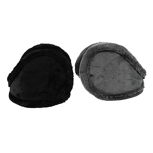 FRCOLOR 2Pcs Plush Ear Warmers for Winter Cold Resistant Rear Wear Earmuffs Warm Ear Protectors for Skiing Snowboarding Outdoor Activities and Colors
