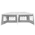 Outsunny 10' x 20' Gazebo Canopy Party Tent w/ 4 Removable Window Side Walls - White